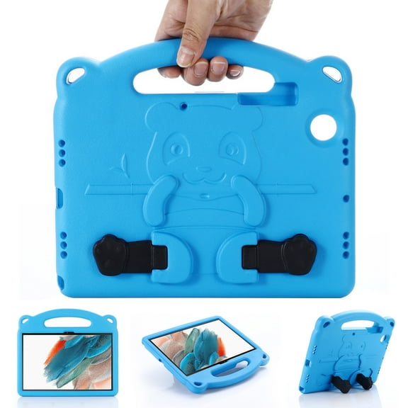 Kids Friendly Case for Samsung Galaxy Tab A8 10.5 inch X200/X205/X207,Dteck Shockproof EVA Handle Kickstand Protective Lightweight Case Cover for Galaxy Tab A8 10.5" 2022,Blue