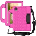 thumbnail image 1 of Kids Friendly Handle Case for iPad mini 6th Generation 8.3 inch 2021, Case for iPad mini 6th Gen with Kickstand Hand/ Shoulder Strap Heavy Duty Protection Tablet Case Cover, Rose, 1 of 6