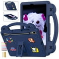 thumbnail image 1 of Kids Friendly Portable Tablet Case for Samsung Galaxy Tab S9/S8/S7 Case, EVA Foam Cute Pattern with Kickstand Cute Cartoon Shockproof PC Case for SM-T870/SM-T875/SM-X700/SM-X706/X710 - Navyblue, 1 of 8