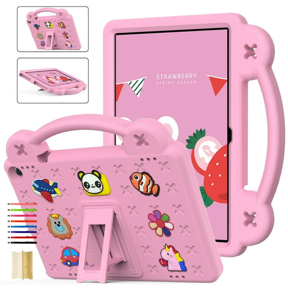 Kids Friendly Portable Tablet Case for Walmart Onn 10.1" 3rd Gen 2022 Release (Model:100071485) Case, EVA Foam Cute Pattern with Kickstand Cute Cartoon Shockproof PC Case - Pink