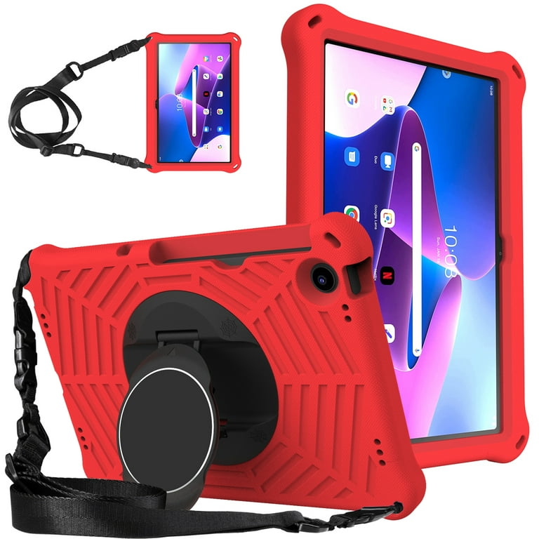 Kids Friendly Rugged Case for Lenovo Tab M10 Plus (3rd Gen) 10.6 2022,  Heat Dissipation Multi-viewing Angle Stand, 360 Degree Rotation