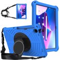 thumbnail image 1 of Kids Friendly Rugged Case for Lenovo Tab M10 Plus (3rd Gen) 10.6" 2022, Heat Dissipation Multi-viewing Angle Stand, 360 Degree Rotation Shock-Absorbing Drop Protection Shoulder Strap, Blue, 1 of 10
