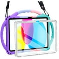 thumbnail image 1 of Kids-Friendly Silicone Case with Built-in Screen Protector for 11" iPad 11th Gen 2025 (A16) & 10.9" iPad 10th Gen 2022 (Purple-Blue), 1 of 7