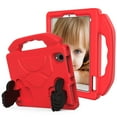 thumbnail image 1 of Kids Friendly Tablet Case for (2021) Apple iPad Mini 8.3 Inch (6th Generation) - Lightweight Portable Handle Case Shockproof Hard Rugged Cover with Stand (Red), 1 of 6