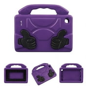 Kids Friendly Tablet Case for Kindle Fire 7 9th Generation & 7th Generation & 5th Generation - Portable Handle Case Shockproof Hard Rugged Cover with Stand for Amazon Fire Tablet 7 Inch Purple