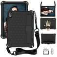 thumbnail image 1 of Kids Friendly Tablet Case for Lenovo Tab M10 TB-X505X/F/TB-X605F, Heavy Duty Wristband Shoulder Strap Crossbody Lanyard Cover with Kickstand Military Grade Anti-Drop Shockproof Case,Black, 1 of 6
