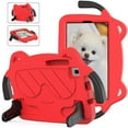 thumbnail image 1 of Kids Friendly Tablet Case for Samsung Galaxy Tab A7 Lite 8.7" 2021(SM-T220/T225/SM-T227), Soft EVA Foam Lightweight Foldable Kickstand Bracket Handle Cartoon Shockproof Protective Cover, Red, 1 of 9