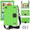 thumbnail image 1 of Kids Friendly Tablet Case for Samsung Galaxy Tab A8 10.5" SM-X200/SM-X205, Heavy Duty Wristband Shoulder Strap Crossbody Lanyard Cover with Kickstand Military Grade Anti-Drop Shockproof Case, Green, 1 of 6