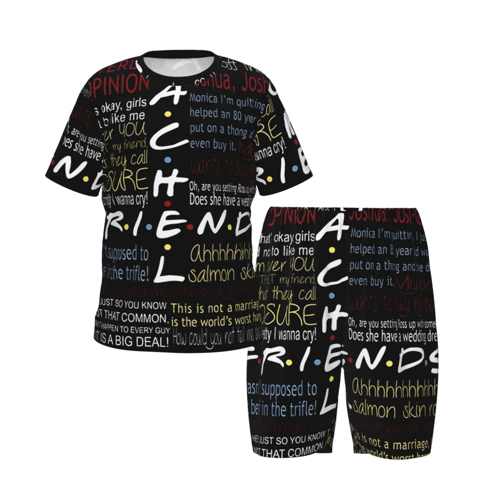 Kids Friends Tv Show Shirt And Short Set Cartoon Printed Pajamas Set ...