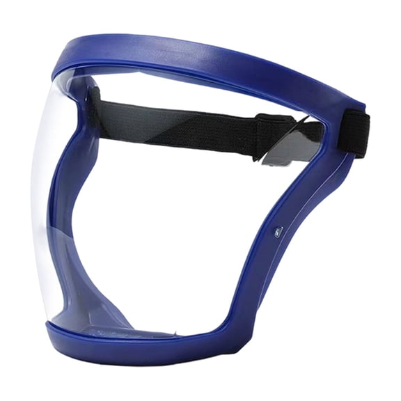 Kids Full Face Snorkel Mask, Water Games for Student Outside, Airsoft Face Protection, Blue Frame, Adjustable Strap, Blocking, 1 Pc
