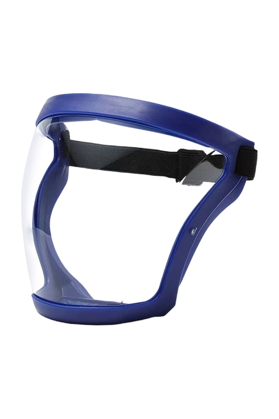 Kids Full Face Snorkel Mask, Water Games for Student Outside, Airsoft Face Protection, Blue Frame, Adjustable Strap, Blocking, 1 Pc