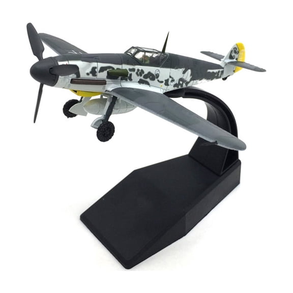 Kids Fun Model Military WW2 BF109 Fighter Model 13cm Diecast Metal for Display