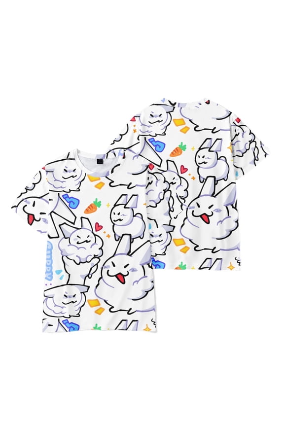Kids Funny Cute Rabbit Gubby 3D Figure Printed Sweatshirt Shirt for Fans Gift Boys Forsaken Gubby T-Shirt