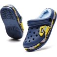thumbnail image 1 of Kids Fur Lined Garden Clogs: Cartoon Sandals - Fleece Winter Warm Home Slippers for Boys Girls Toddler, 1 of 14