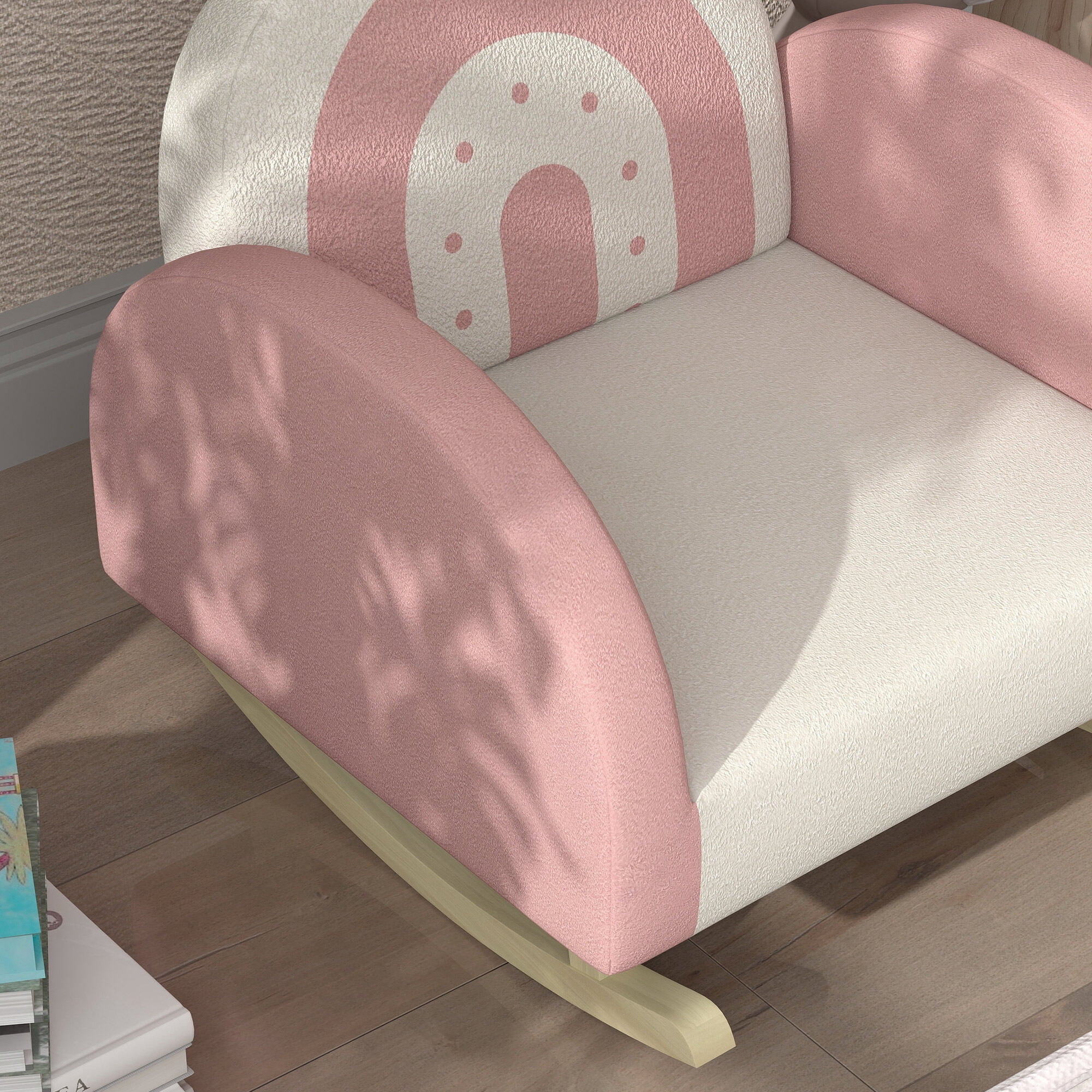 Kids Furniture Qaba Kids Rocking Chair, Princess Crown Toddler Chair ...