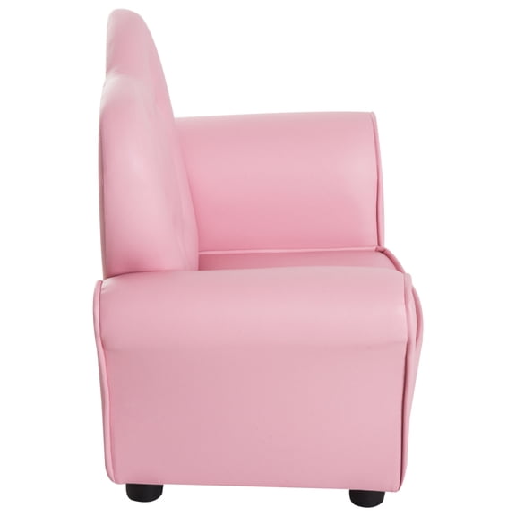 Kids Furniture Qaba Kids Sofa Toddler Tufted Upholstered Sofa Chair Princess Couch Furniture with Diamond Decoration for Preschool Child, Pink,Baby Nursery Furniture