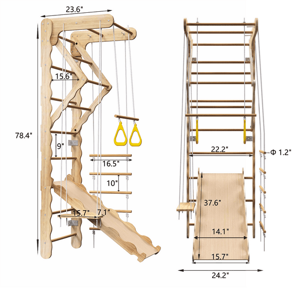 Kids Furniture Toddler Climbing Toys Indoor Kids Pikler Triangle Set Foldable Indoor Ladder Climbing Gym Climber,Baby Furniture