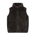 thumbnail image 1 of Kids Fuzzy Vest Zipper Boys Coffee Vest Soft Cozy Boys Fall Vest Boys Vests 6-7 Years, 1 of 4