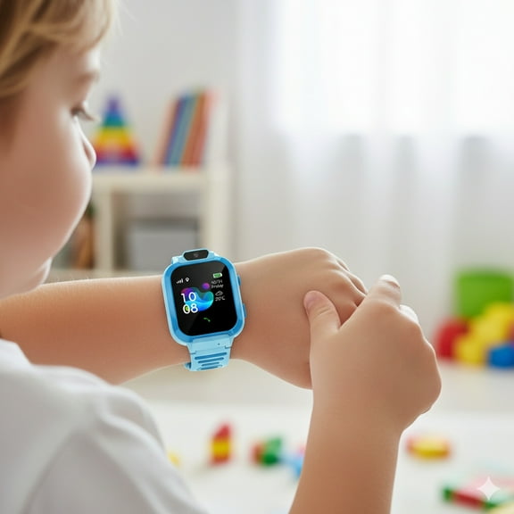 Kids' GPS Smart Watch with Touch Screen, Children's Smartwatch with Two-Way Call & Photo Positioning, Multi-Language Support & Waterproof Designs for Boys & Girls