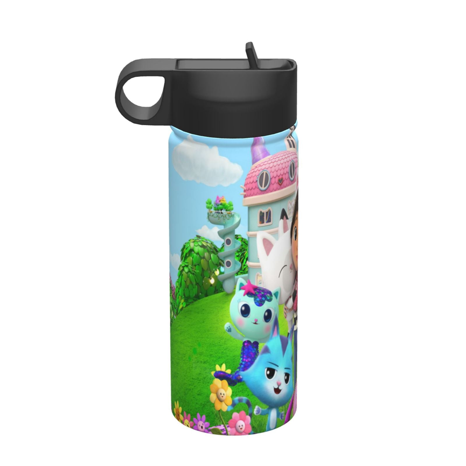 Kids Gabby Dollhouse Water Bottle Vacuum Insulated Stainless Steel