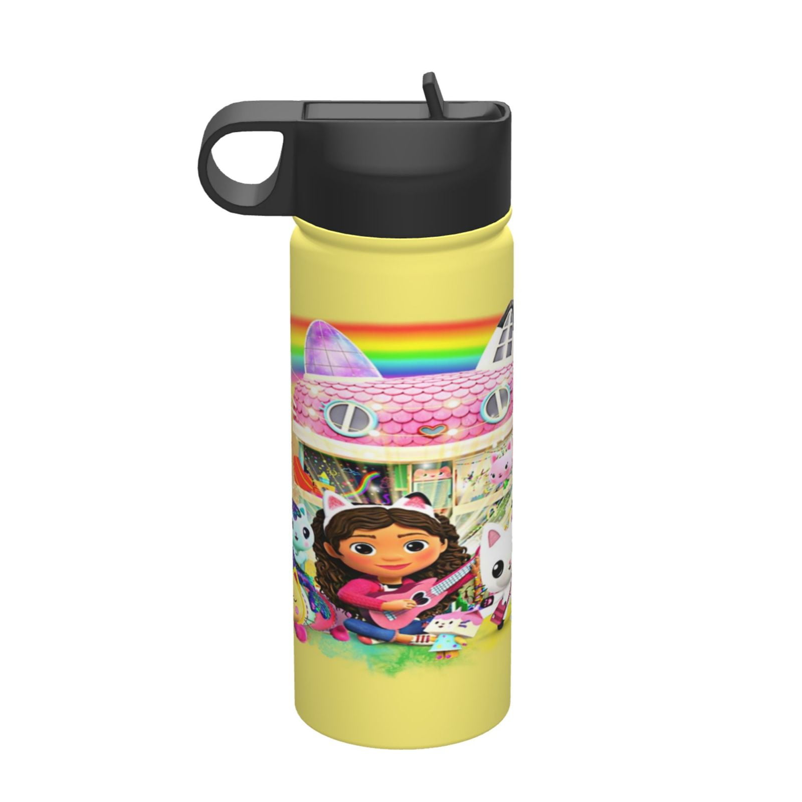 Kids Gabby Dollhouse Water Bottle Vacuum Insulated Stainless Steel