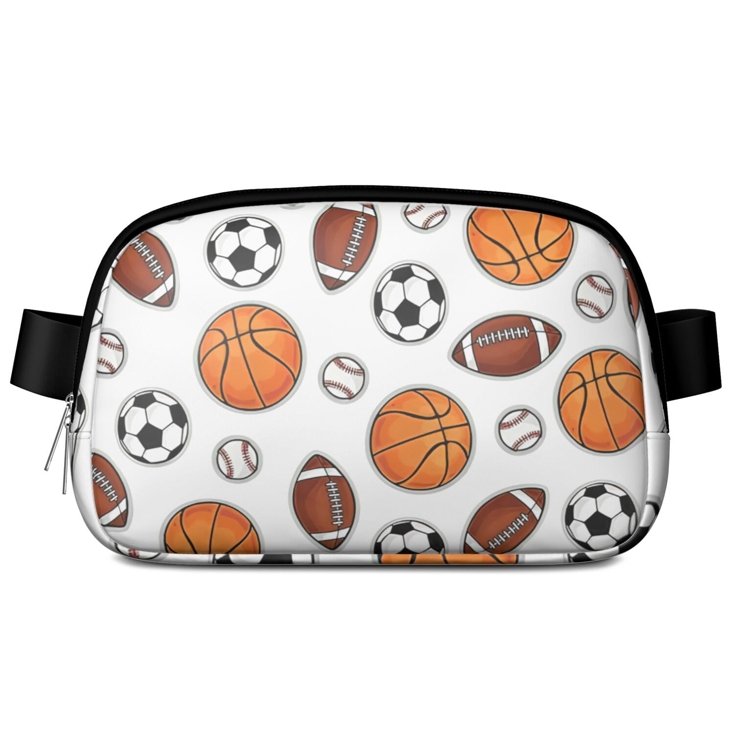Kids Game Day Fanny Pack – Sports-Themed Waist Bag with Ball Prints for Boys, Teenagers, and Team Players