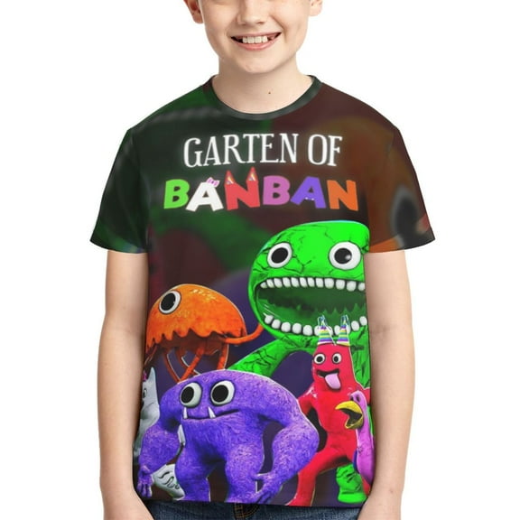 Kids Game Garden Of Banban T-Shirts Youth 3D Print Short Sleeve Kid's Game Shirt Teenage Fashion Tee for Boys Girls X-Small