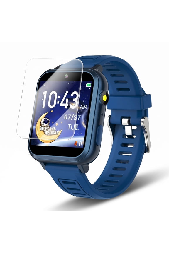Kids Game Smart Watch for Kids Watch Gift for 4-12 Year Old Boys Toys for Kids with 39 Puzzle Games HD Touch Screen Camera Music Player Pedometer Alarm Clock Calculator Flashlight 12/24hr