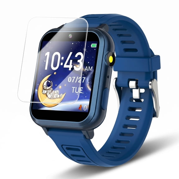 Kids Game Smart Watch for Kids Watch Gift for 4-12 Year Old Boys Toys for Kids with 39 Puzzle Games HD Touch Screen Camera Music Player Pedometer Alarm Clock Calculator Flashlight 12/24hr