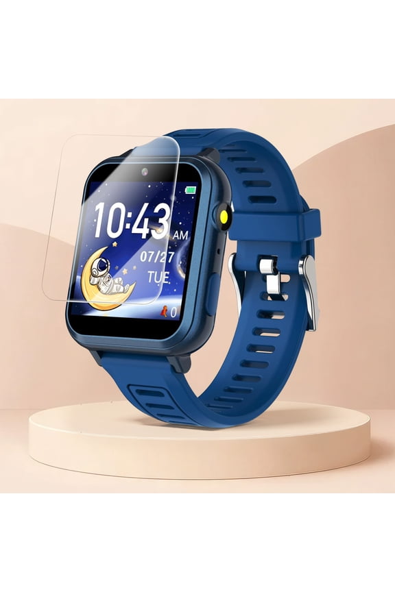 Kids Game Smart Watch for Kids Watch Gift for 4-12 Year Old Boys Toys for Kids with 39 Puzzle Games HD Touch Screen Camera Music Player Pedometer Alarm Clock Calculator Flashlight 12/24hr