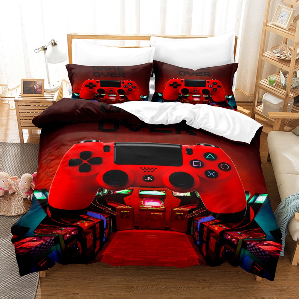 Kids Gamer Duvet Cover Set for Boys Teens,Gaming Bedding Set Video