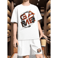 thumbnail image 1 of Kids' Gamer Pattern Shorts Outfit Set, 1 of 8