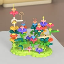 Garden Building Blocks Set, 51 PCS Flower Plant Puzzle Toys, STEM Construction Playset, Creative DIY Educational Gift For Kids Age 3 , Colorful Interlocking Blocks