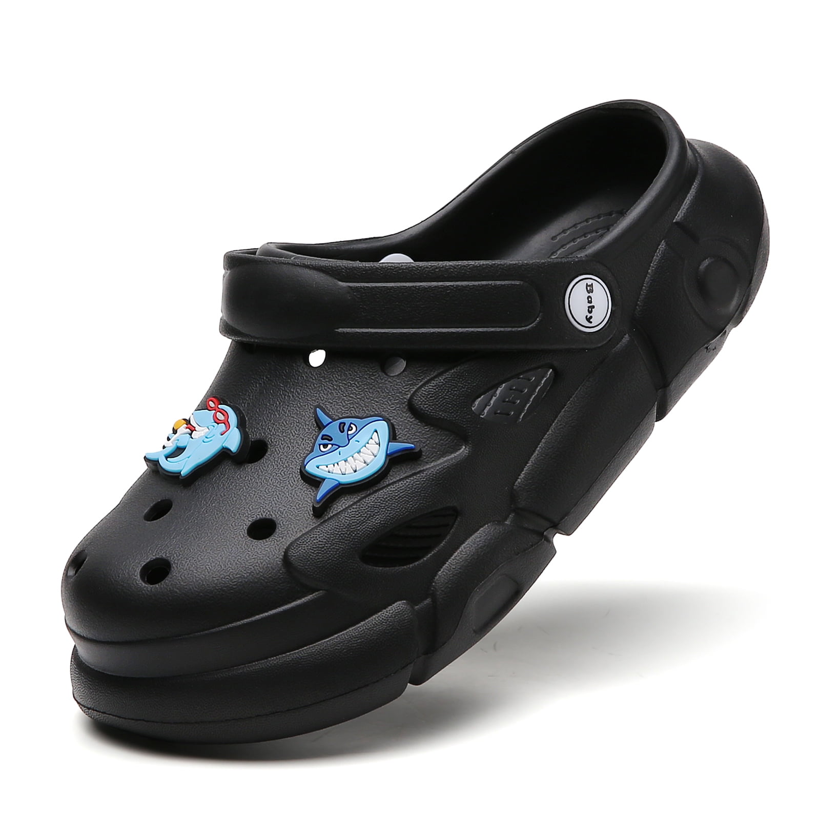 Kids Cartoon Shark Garden Clogs - Lightweight, Breathable 