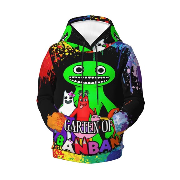 Kids Garden Monster Animal Banban Hoodie with Pocket Cartoon Printed Pullover Hooded Sweatshirt For Boys Girls Youth
