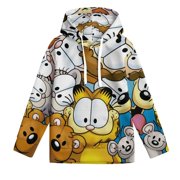 ENTERRY Kids Garfield And Friends Hoodie Sweatshirt for Boys Girls Pullover Hooded with Kangaroo Pocket, 6-7Y
