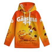 ENTERRY Kids Garfield Hoodie Sweatshirt for Boys Girls Pullover Hooded with Kangaroo Pocket, 6-7Y