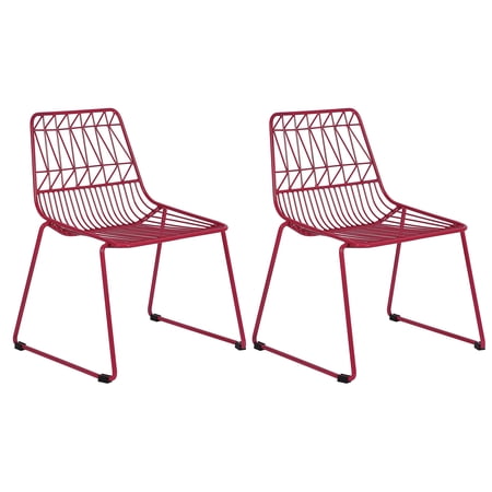 Kids Geometric Wire Activity Chairs 2pk Bright Pink