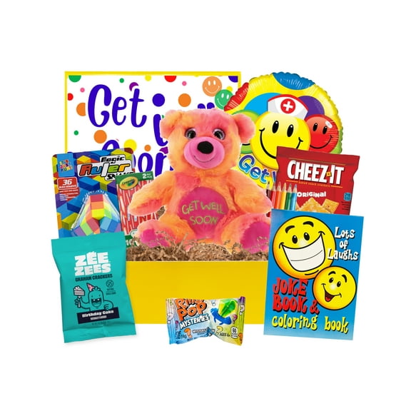 Kids Get Well Soon Care Package - Pink | Recovery Gift For Child | Get Well Gift for Kids | Surgery Gift for Kids | Girls Feel Better Gift