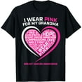 thumbnail image 1 of Kids Gift I Wear Pink For My Grandma Breast Cancer, Awareness T-Shirt mens t hirt men，black，women，misfits，journey ，boys, 1 of 4