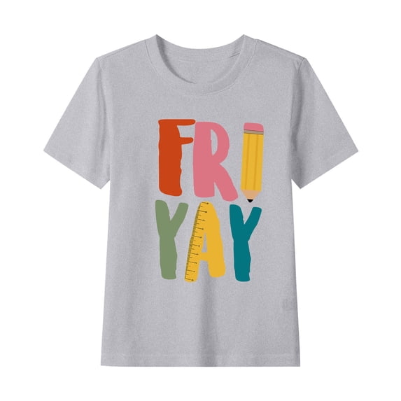 Kids Girl Boy Crewneck Spandex Tshirts Brunch Tops Tee for Kid Short Sleeve Letter Graphic Summer Fall Tee Shirt 2026 Clothes Fashion Country Concert Y2K 6 Years