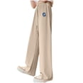 thumbnail image 1 of Kids Girl Boy Faux Silk Rayon Workout Athletic Casual Pants Sweatpants for Kid Thin Flared Wide Leg Straight Leg Long Boot Cut Leg Summer Fall Pants 2026, 1 of 4