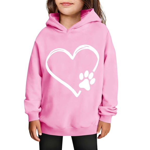 Kids Girl Boy Fleece Lined Wool Valentines Lounge Hoods Outfits Sweatshirt for Child Long Sleeve Lover Plus Size Cute with Hood Winter Fall Outfits 2026 11 Year