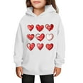thumbnail image 1 of Kids Girl Boy Happy Gift Valentines Day Brunch Long Sleeve Hood Outfits Sweatshirts for Kid Fleece Lined Sherpa Lover Oversized Kawaii Hooded Fall Winter 2026 5 Years, 1 of 5