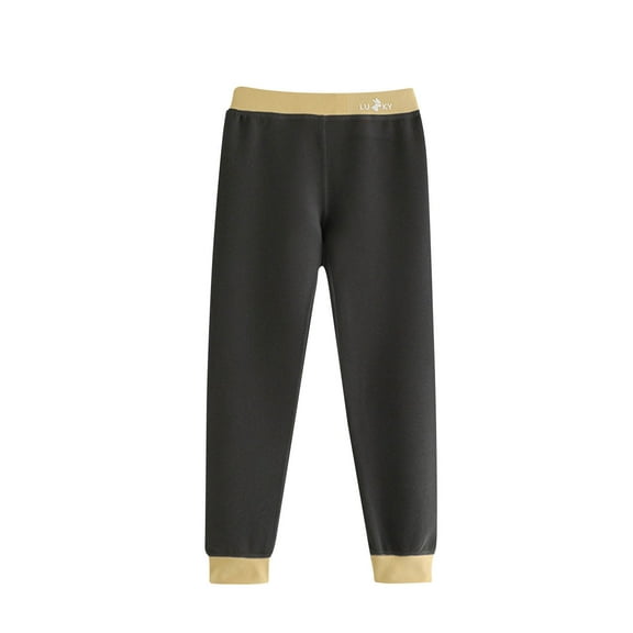 Kids Girl Boy Pants Leggings Stockings for Kid Workout Athletic Brunch Jogger Warm Thick Straight Leg Elastic Waist Plain Long Leg Winter Fall Pants 2025