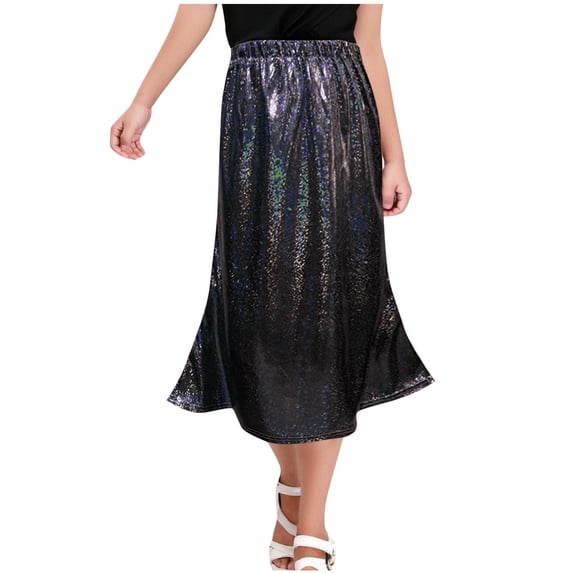 Kids Girl Boy Skirts for Kid Spandex Maxi Long Sequin Sparkle Dance Costumes Glitter Basic 2026 Clothes