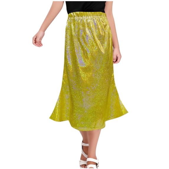 Kids Girl Boy Skorts for Child Spandex Sequin Sparkle Dance Cosplay Costumes Glitter Plain Maxi Long 2026 Clothes Trendy 6 Years