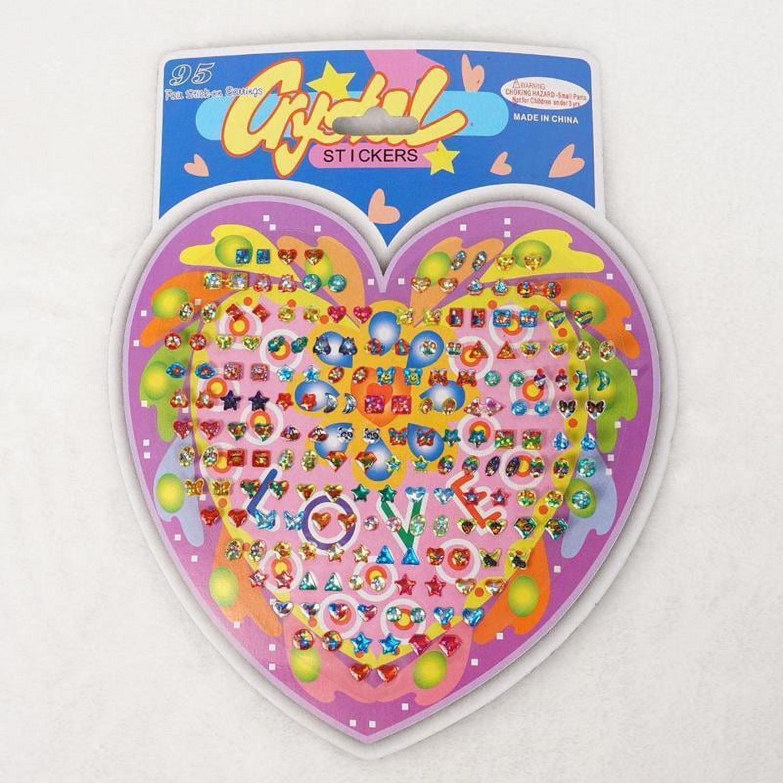 Kids Jewellery Party Colorful Kid Earring Sticker 5 Sheet/300x Crystal  Stick
