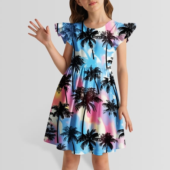 Kids Girl Dress Cartoon Dress For Girls Birthday Dresses For Girls Princess Dress Summer Baby Girl Clothes 6-7 Years Cute Girl Clothing