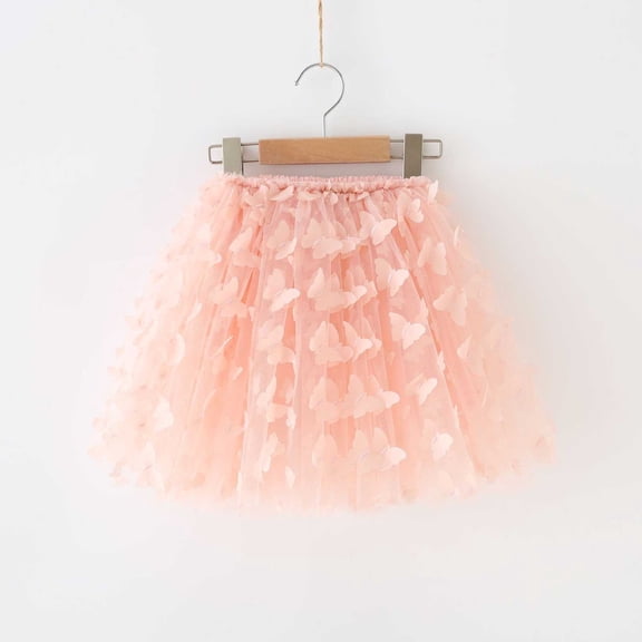 Kids Girl Dress Girls Pink Tutu Skirt Tulle Skirt Girls Fluffy Skirts Shiny Skirt 5-6 Years